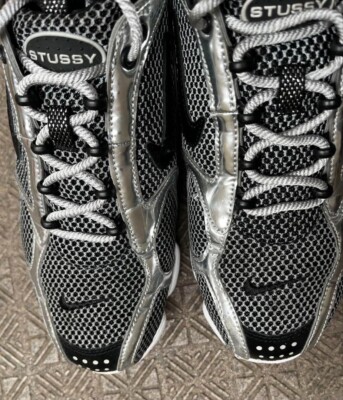 NIKE STUSSY AIR ZOOM SPIRIDON CAGE 2 PURE PLATINUM US 8.5 JP NIKE STUSSY AIR ZOOM SPIRIDON CAGE 2 PURE PLATINUM US 8.5 JP