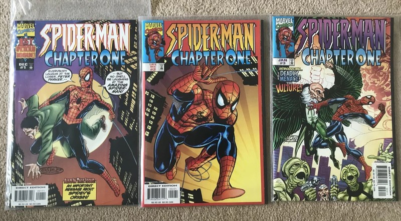 Spider-man Chapter One numbers 1 , 2 and 3 John Byrne Vintage Marvel Comics 1998