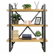 Shelving Unit Bookcase Storage Shelves Unit Square Frame Industrial Metal Steel