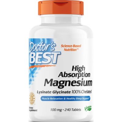 Doctor's Best High Absorption Magnesium 100% Chelated 200 mg 240 Tabs