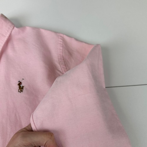 Ralph Lauren Womens Button-Up Shirt Size 8 Pink Long-Sleeve Oxford Summer - Picture 8 of 10