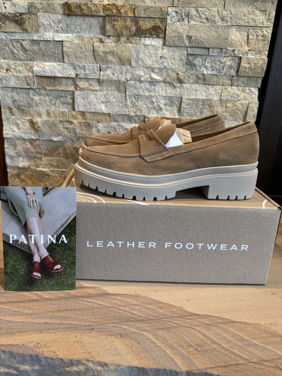 Portland Leather Patina Zoe Chunky Penny Loafers - Taupe Suede - Step right up, @patinafootwear main image 2