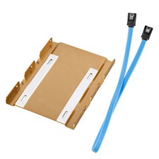 SSD HDD Mount 2.5 to 3.5 Adapter Server Hard Drive Aluminum Bracket SATA Cable