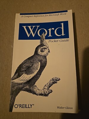 Word Pocket Guide By Walter Glenn. 9780596004453.  Compact Reference.  2003 VTG