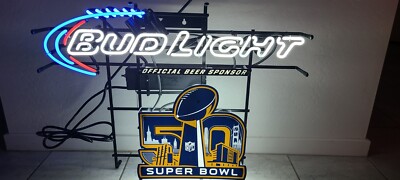 Bud Light Super Bowl 50 Neon Sign | eBay