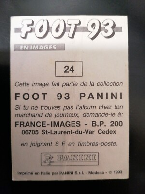 Carte Panini Foot 93 - Zinedine Zidane #24 - PSA 5 - Saison 1992-93 - Bordeaux - Carte Gradée Collection