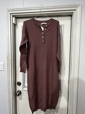 Anrabess Women's Long Sleeve  Neck Sweater Dress - Universal Thread Sz L