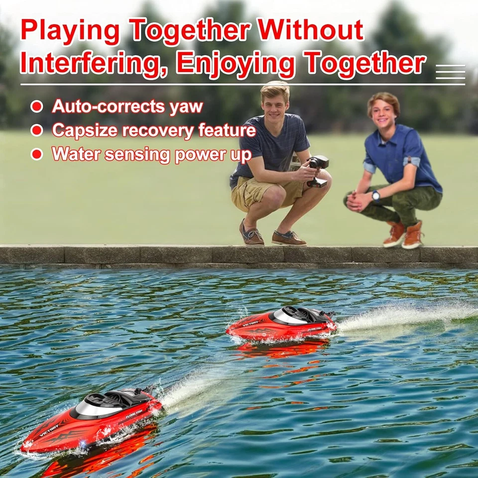 Fernbedienung Boot RC Twin Motor High Speed Racing Outdoor Spielzeug Geschenk  - Bild 4 von 4