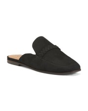 NEW LUCKY BRAND BLACK LEATHER SUEDE COMFORT MULE SIZE 8 M