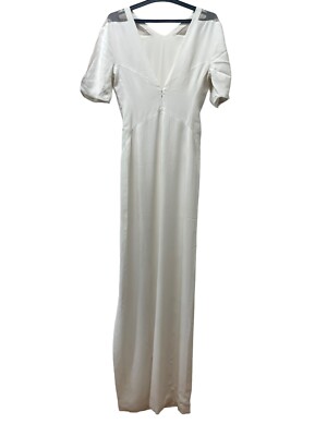 NEW* VIONNET size 40 - XS Maxi Ecru Ivory Dress Studded Wedding Evening