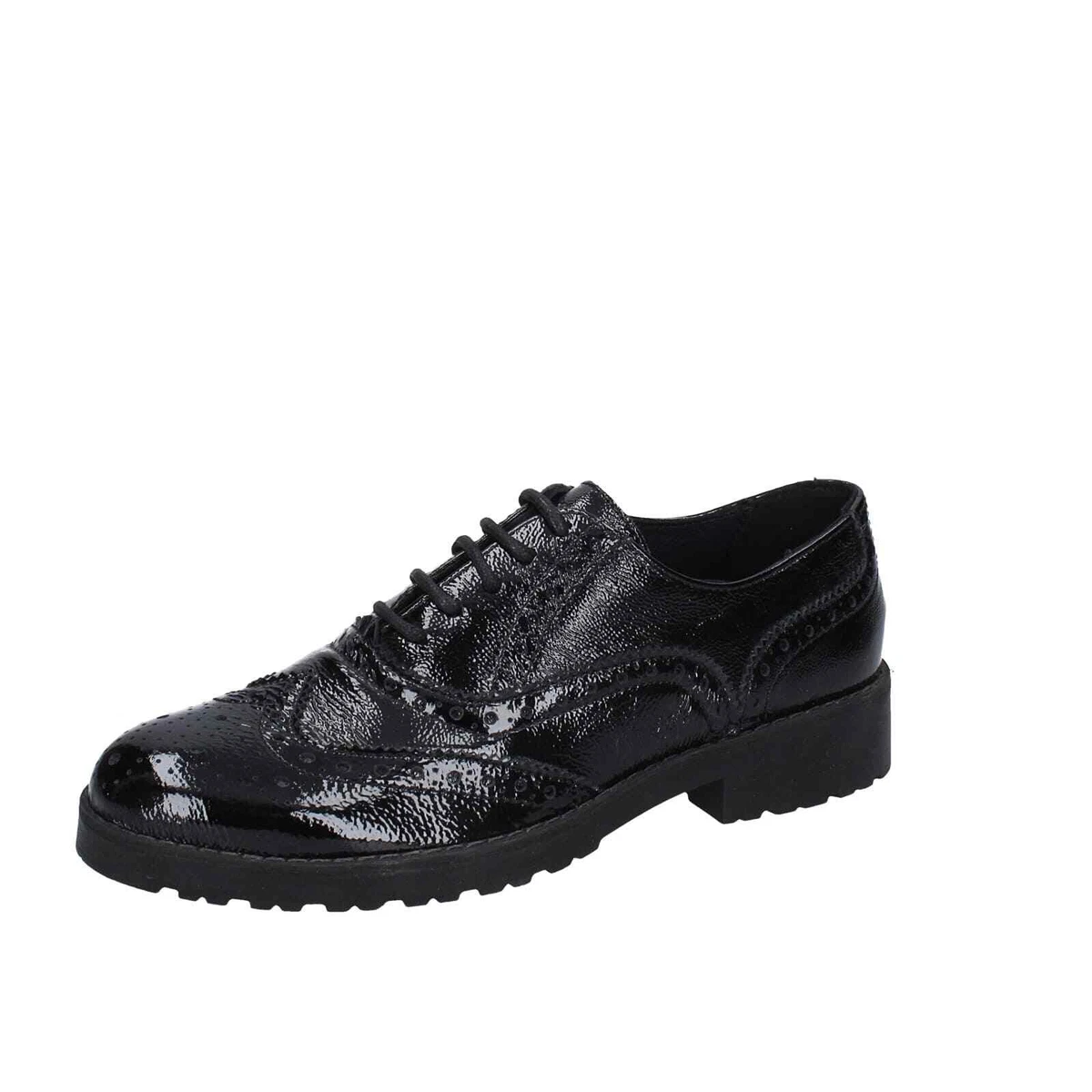 shoes women LUCIANO BARACHINI elegant black patent leather EY165