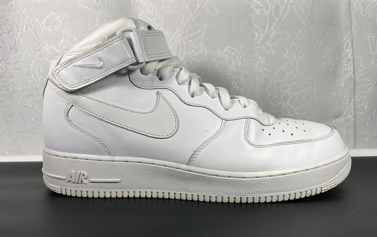 Nike Air Force  Mid 315123-111 Triple White Basketball Shoes Sneakers Size 12 Nike Air Force 1 Mid 315123-111 Sneaker Shoes - Men main image 3