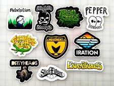 Modern Reggae Vinyl Sticker Lot 10 Pack SET 1 ska punk stoner weed marijuana