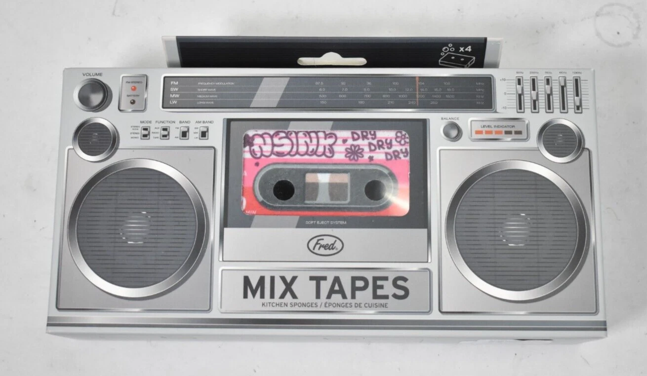Fred & Friends Mix Tape Kitchen Sponges - Thumbnail 3