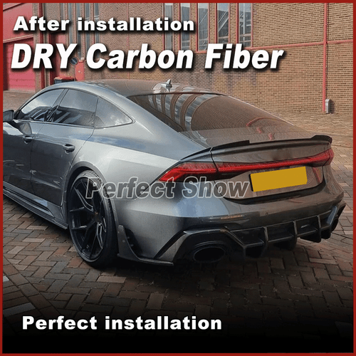 Difusor trasero Dry Carbon faldón trasero difusor alerón se adapta a Audi RS7 2019-23 - Imagen 4 de 12