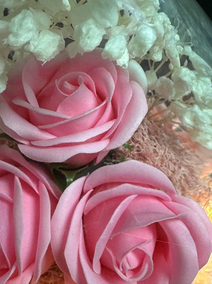 Regalo para mamá día de la madre, rosa flor real preservada en ángel de cristal grande... Foto 4 de 4