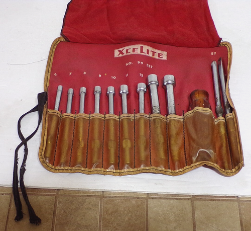 Vintage Excelite No. 99 12 Pc Metric Nutdriver Screwdriver Tool Set 6-16mm
