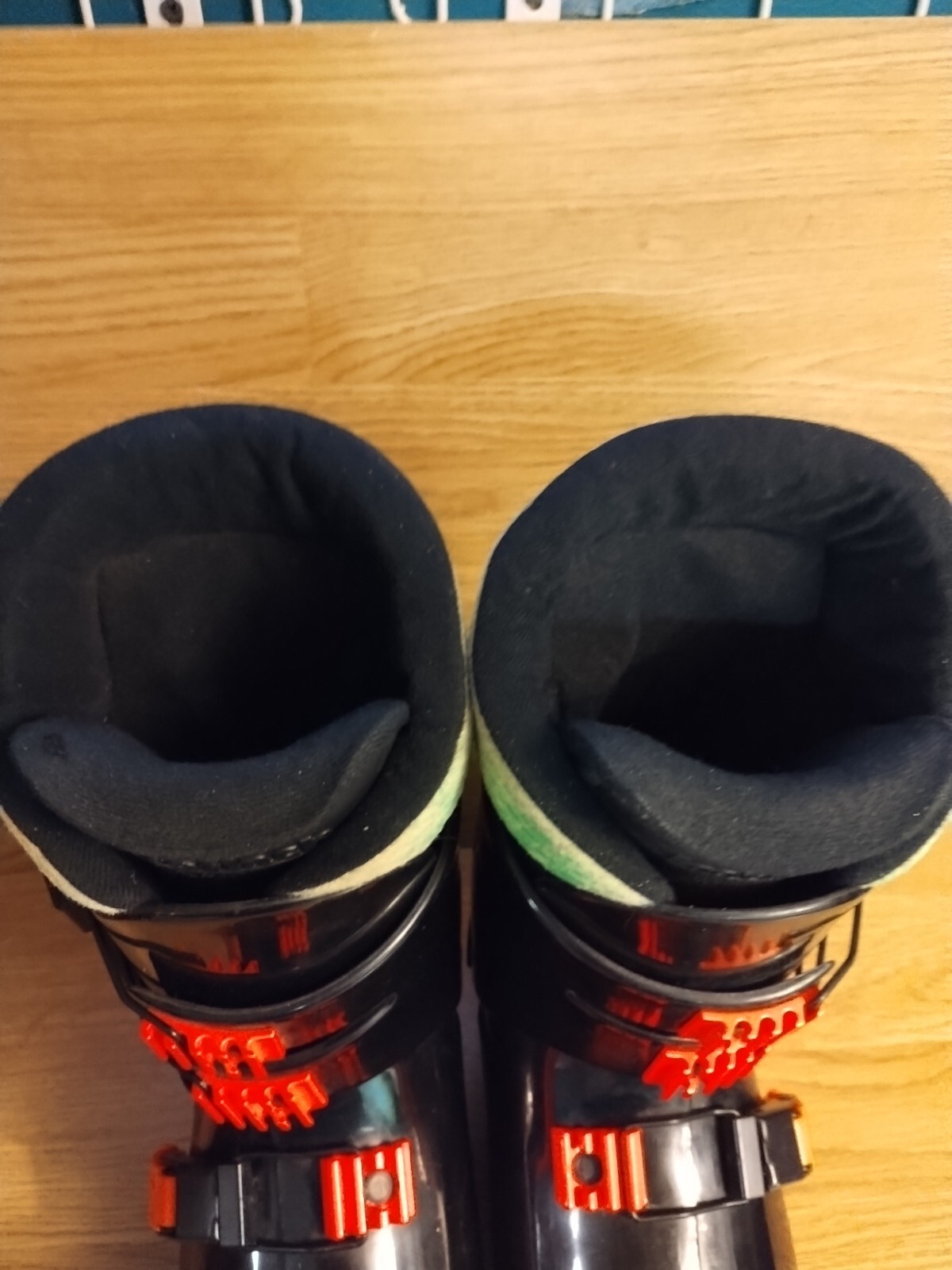 SALOMON Scarponi da sci alpino vintage KOFLACH misura Mondo 26 5 nero arancione verde 300 mm