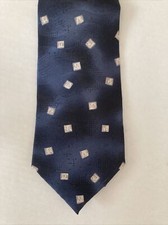 Pierre Cardin NWT Men's Necktie Tie Silk Blue White Squares Made in USA