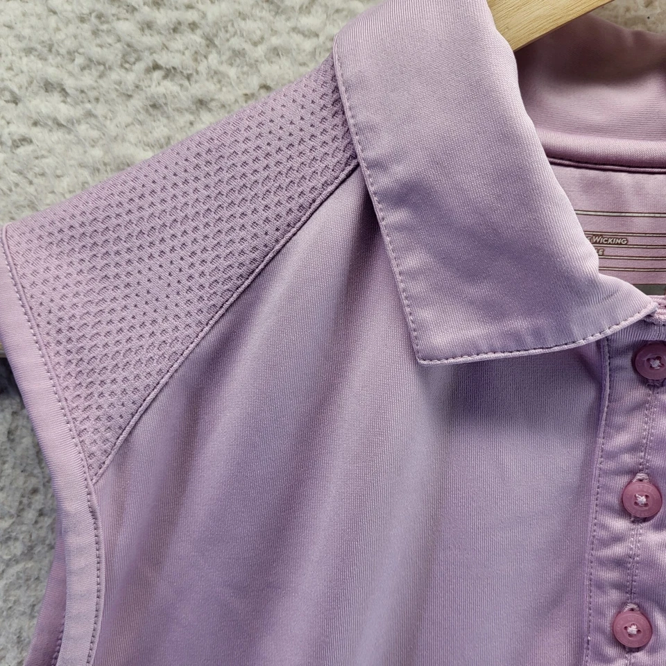 Camisa polo de golf Cutter Buck para mujer pequeña púrpura sin mangas CB DryTec Pullover Foto 2 de 4