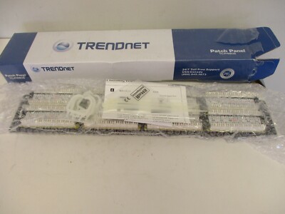 TRENDNET TC-P48C6, CAT 6 PATCH PANEL T568 A/B WIRED NIB.