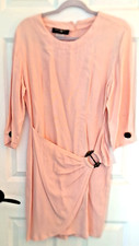Womens Formal Dress Size 7 Ruched Overlay Pink Vintage 80s Brooks Atelier  USA