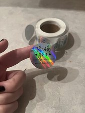 500 Pieces 1.5'' Thank You for Supporting My Small Business Stickers Roll Sticke