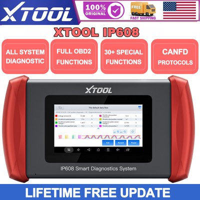 XTOOL IP608 OBD2 Car All System Diagnostic Scanner 30+ Services Free Update Tool