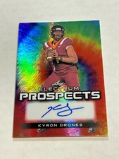 2024 LEAF ELECTRUM KYRON DRONES 2/25 TIE DYE ROOKIE AUTO VIRGINIA TECH SSP