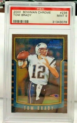 Tom Brady 2000 Bowman Chrome RC Rookie Card #236 - PSA 9 MINT