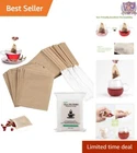 100% Biodegradable Disposable Tea Bags – 100 Pcs Unbleached Filter Bags