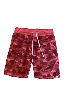 bape shorts red camo