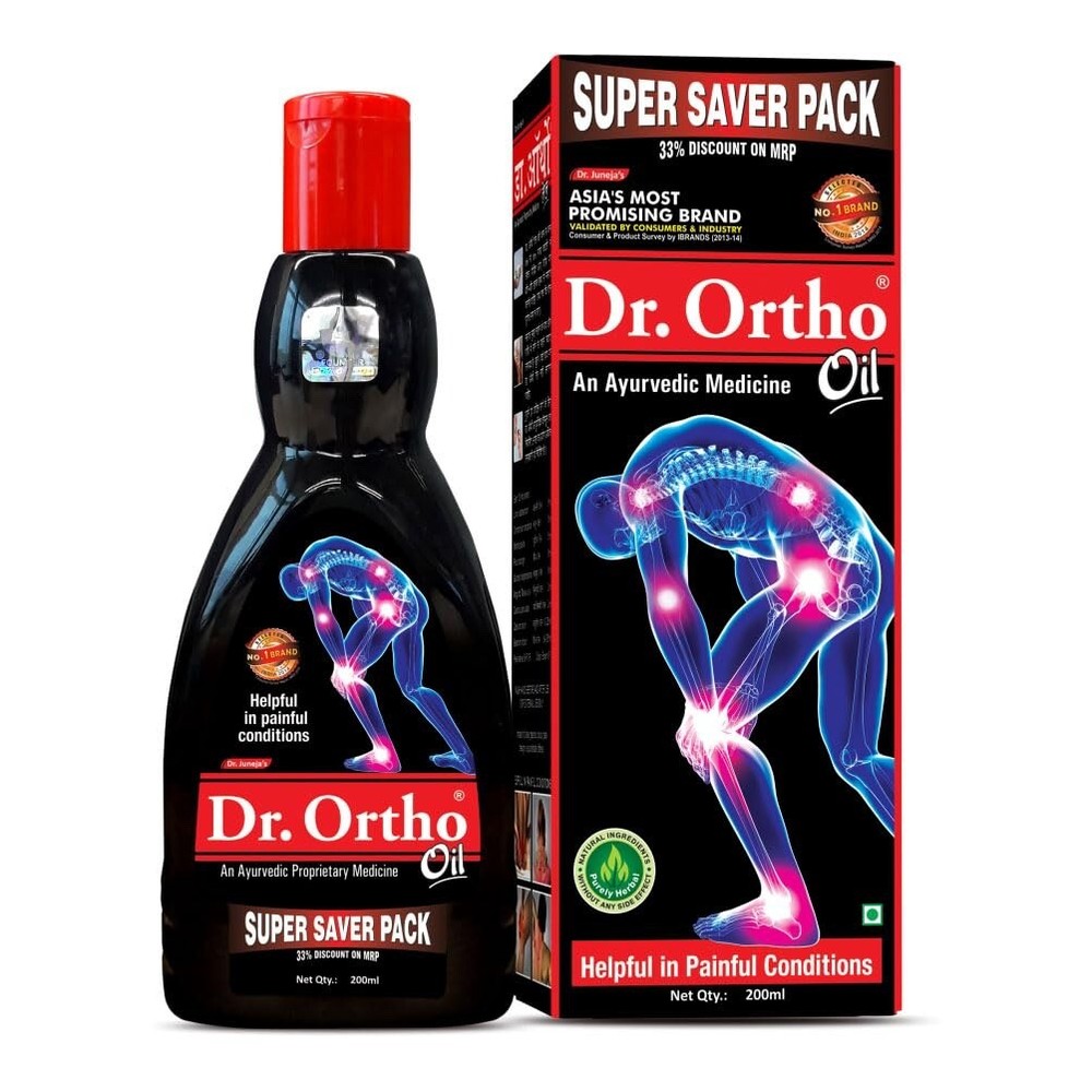 Dr.Ortho Ayurvedic Pain Relief Oil for Joints Pain, Knee & Back Pain 100 ml pack