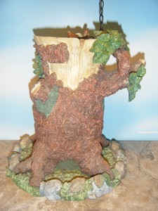 Tree Stump Hanging Bird Feeder Ebay