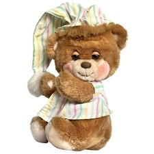 VTG Fisher Price Quaker Oats 1985 Bedtime Plush Teddy Bear Pajamas Hat 1401