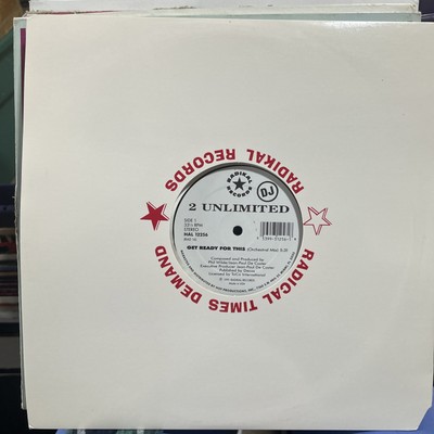 2 Unlimited Get Ready For This 12'' 1991-DJ Vinyl