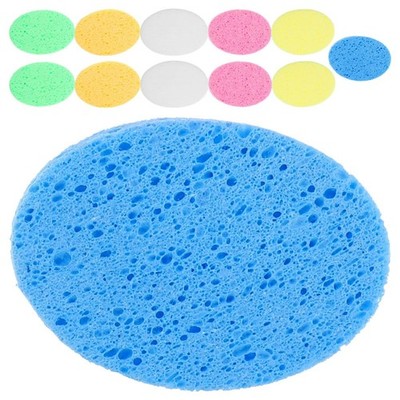 12 PCS Oval Facial Sponges Face Scrubber Scrub Pads Cleansing Makeup Removal
