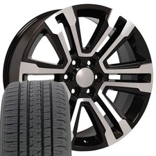 Set4 Oe Cv44 22x9 Black Machined Wheels Bridgestone Tires 6x139.7 Set4 Oe Cv44 22x9 Black Machined Wheels Bridgestone Tires 6x139.7