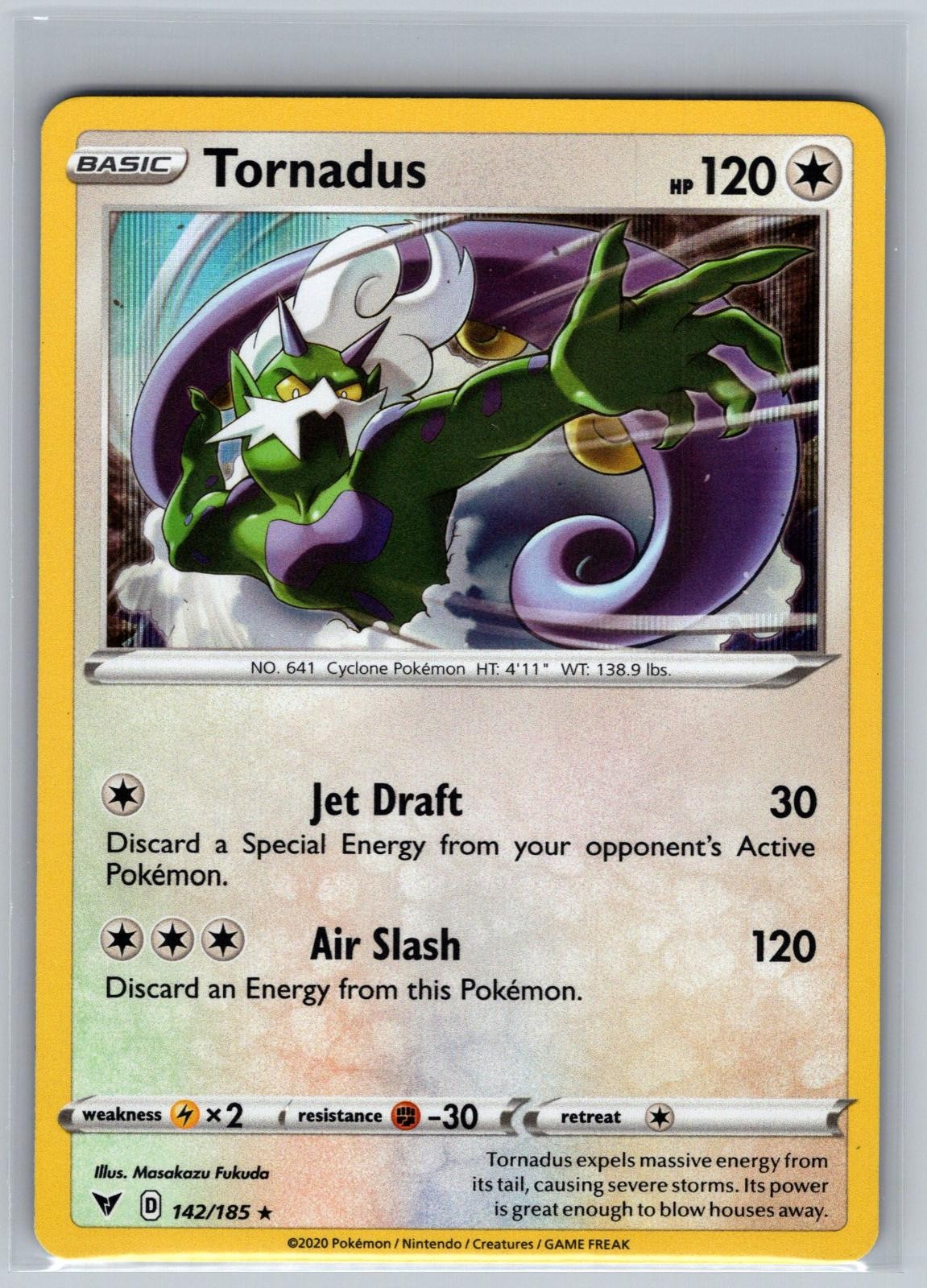 Tornadus 142/185 Holo Rare Vivid Voltage Pokemon Near Mint