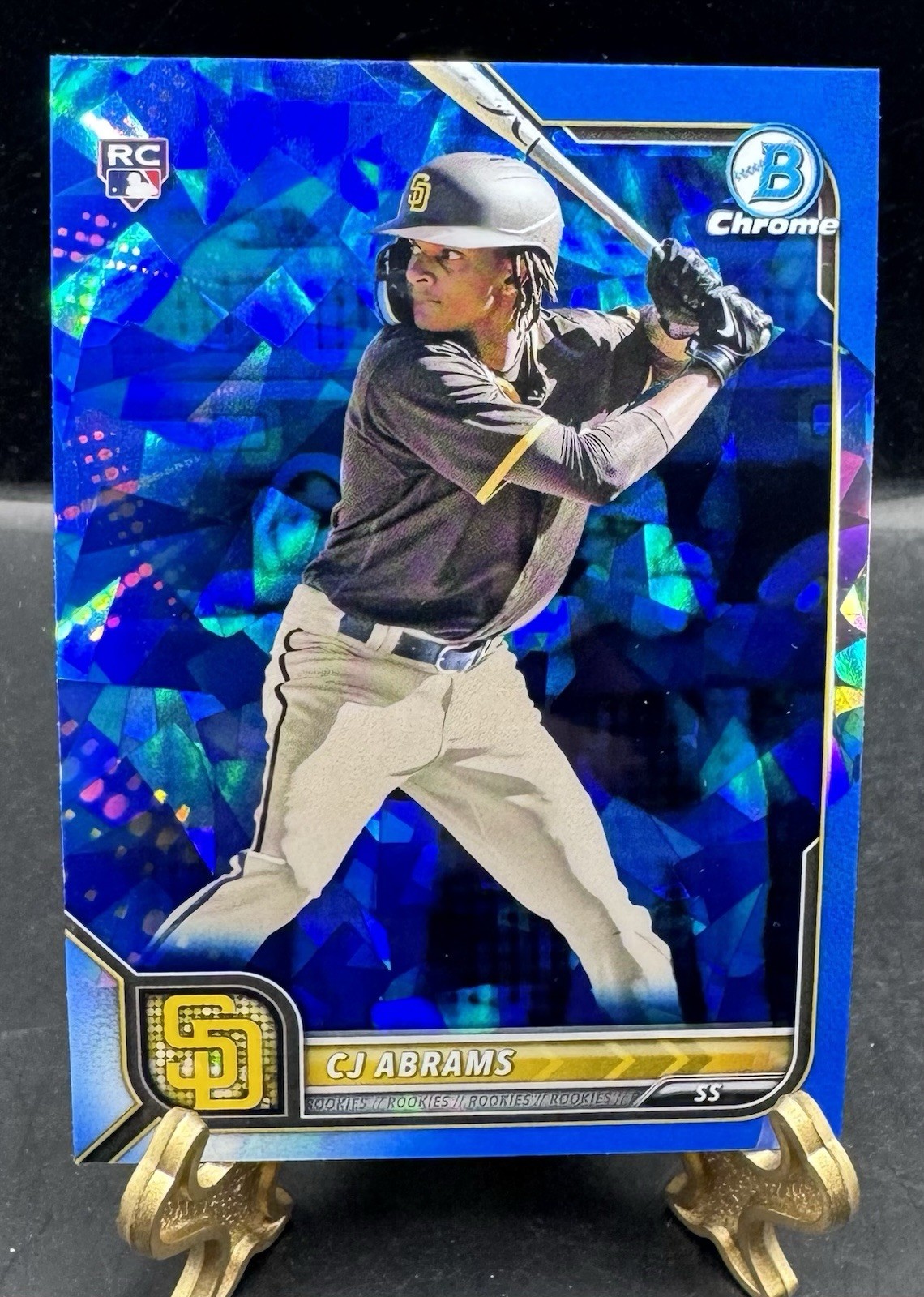 CJ Abrams Rookie RC 2022 Bowman Chrome Sapphire Edition Card 12 Padres/Nationals