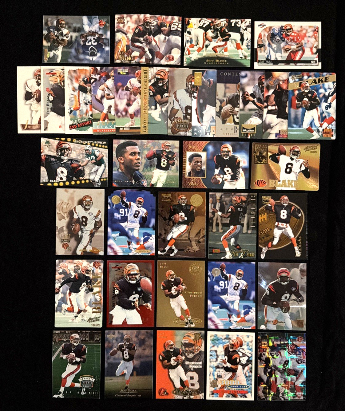 JEFF BLAKE 35 Card Lot Zenith, Metal, Flair, Inserts, Rookie, RC & More!
