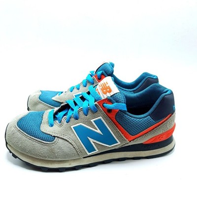 New Balance 574 SOE Running Shoes Mens 8 Blue Grey Orange Classic Athletic