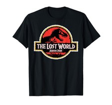 Jurassic Park The Lost World Movie Logo Graphic T-Shirt Small, Black