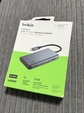 Belkin USB C Hub 4-in-1 Multi-Port Laptop Dock with 4K HDMI 100W PD for Mac PC