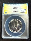 1961 FRAKLIN HALF DOLLAR ANACS PF 65 571