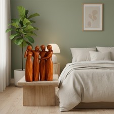 Resin Sisters Statue Designed for Display on Desk Bedside Table or Shelf