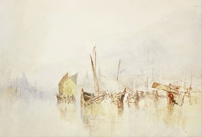 Turner Die Sonne von Venedig 1840 Nationalgalerien Schottland romantische Meereslandschaft Wand