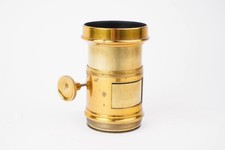 Vintage brass lens  210mm with focus rack.