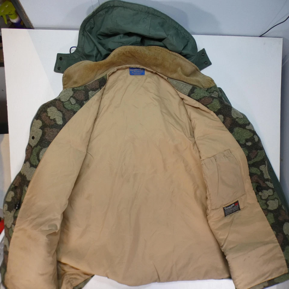 Pendleton Camo Wool Parka Jacket Mens 2XL Thinsulate Detatchable Hood Hunt USA - Image 4 of 4