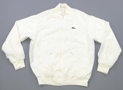 Rare Vintage CHEMISE LACOSTE Full Zip Nylon Track Jacket 70s 80s France White 4